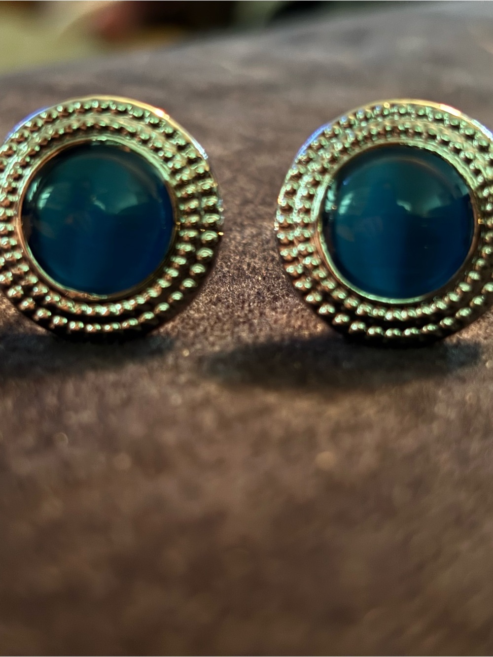 Classic Silver-Tone circular cuff links